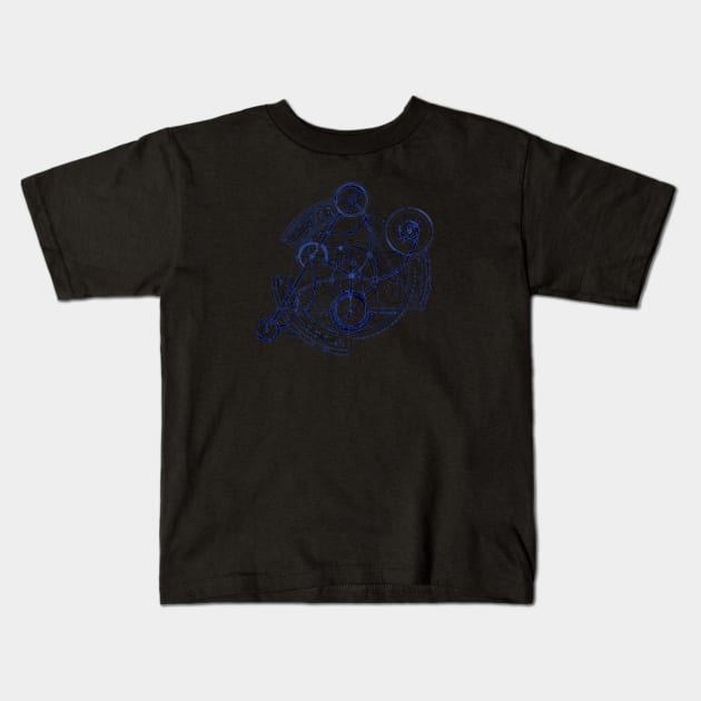 TRAOD Triangle Logo (All Seeing Eye) [Blue Version] Kids T-Shirt by iamjudas